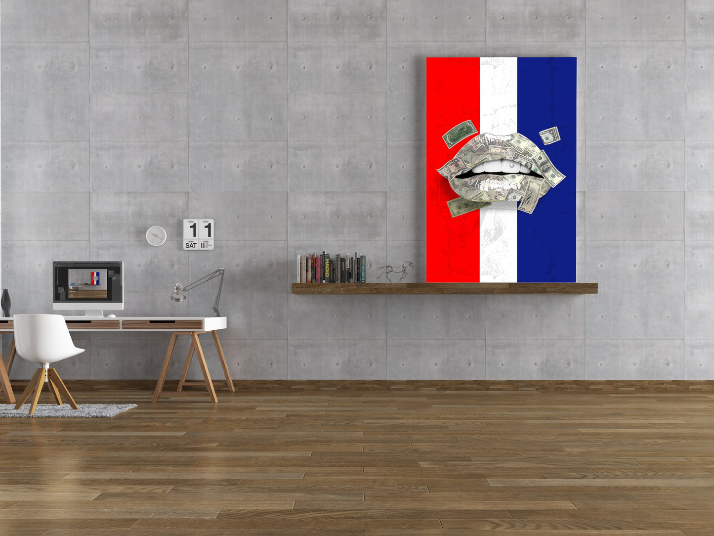 Canvas Decorativo Money Lips