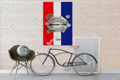 Canvas Decorativo Money Lips