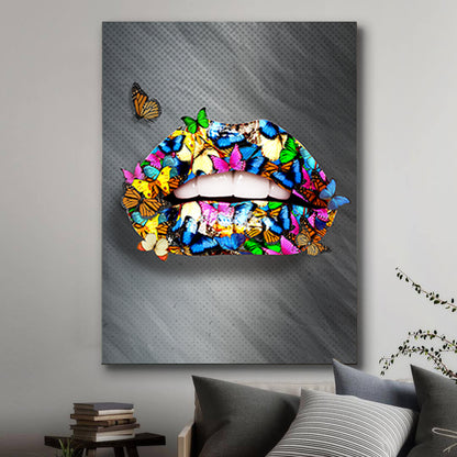 Canvas Decorativo Butterfly Lips