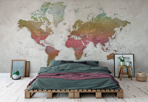 Mapa Mundi Rainbow Vintage