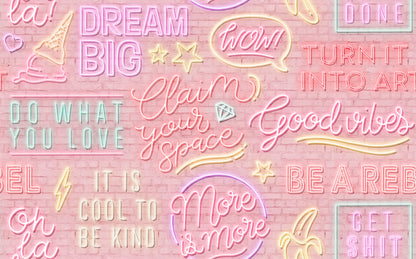 Neon Retro Vibes - Pink Bricks