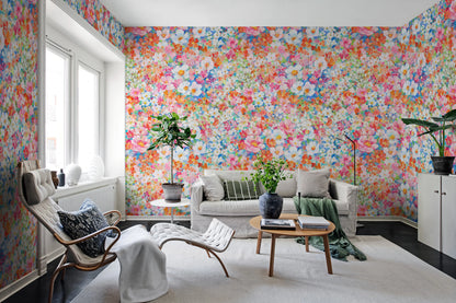 Fondo Pintura Flores de Colores