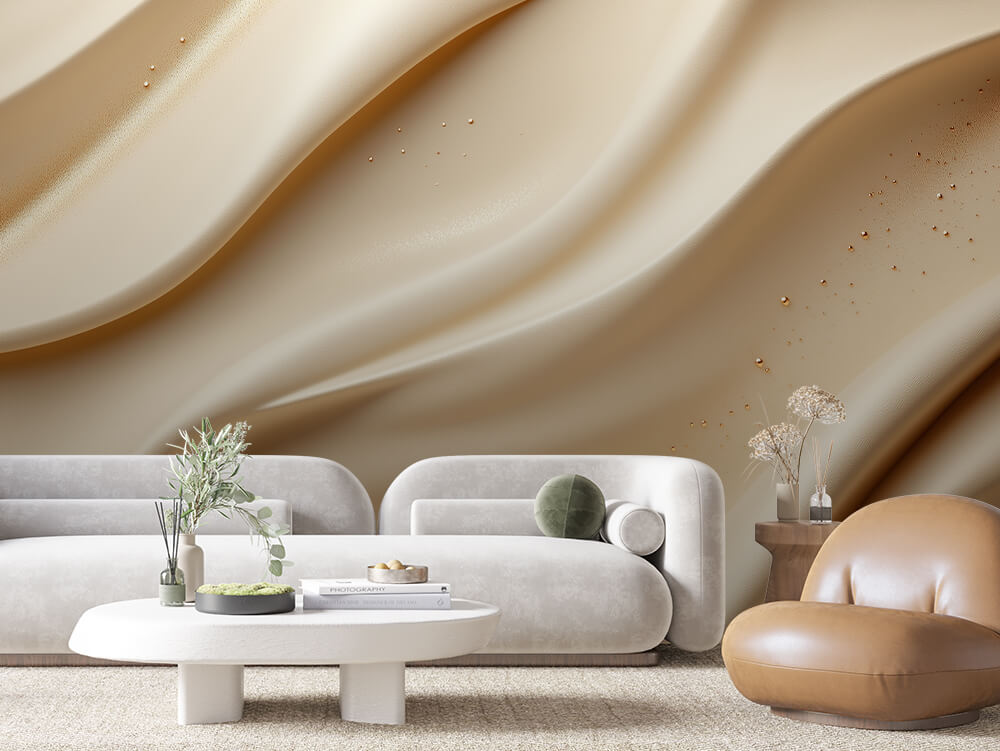 Milky Waves Golden Bubbles