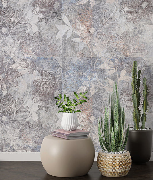 Mosaicos Flores Piedra I