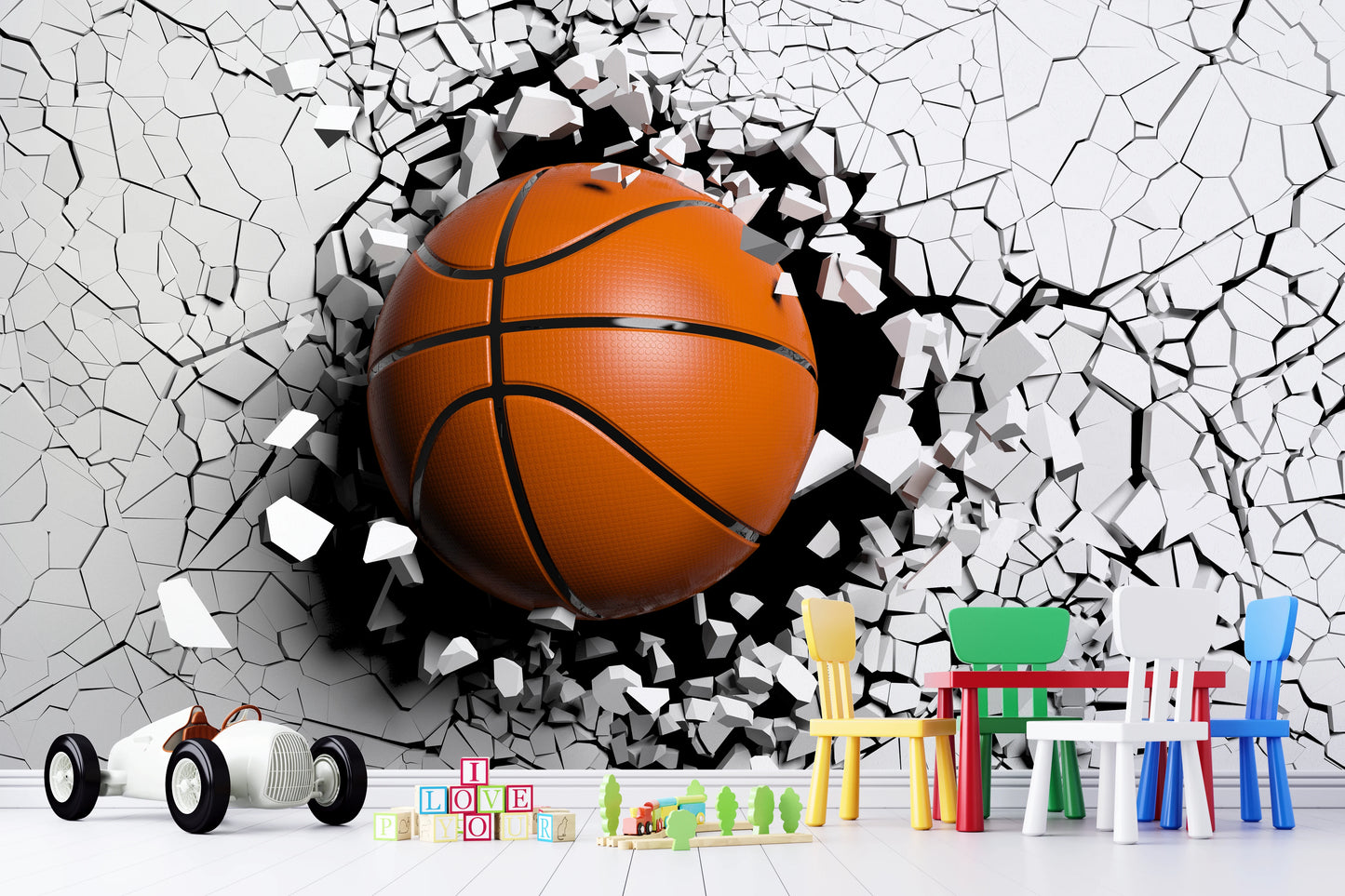 Basketball Breaking Wall