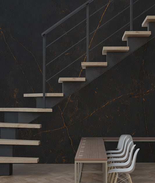 Lujoso Mármol Breccia Con Venas Naranja