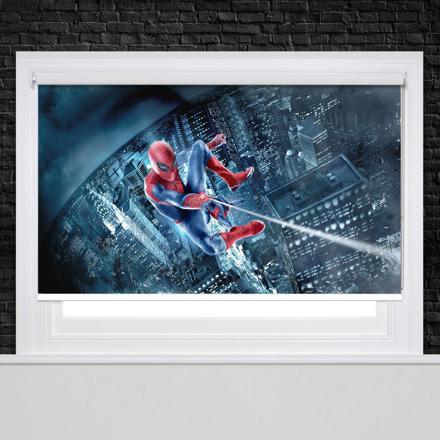 Persiana Enrollable Impresa Spiderman y Edificios