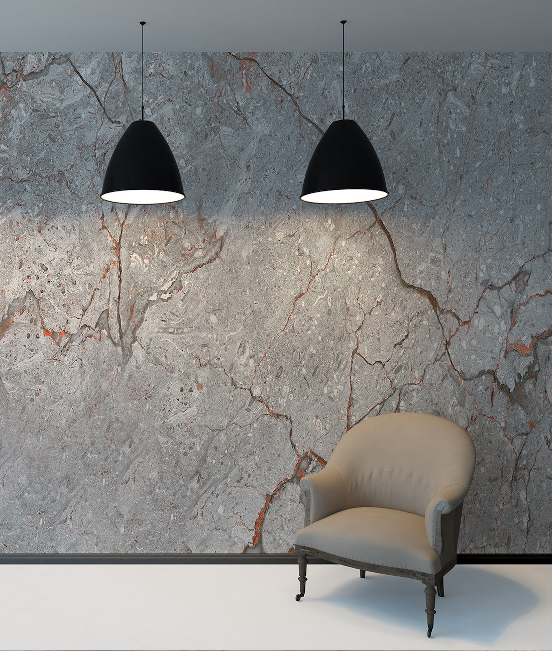 Marmol Gris Claro Vetas Ocre