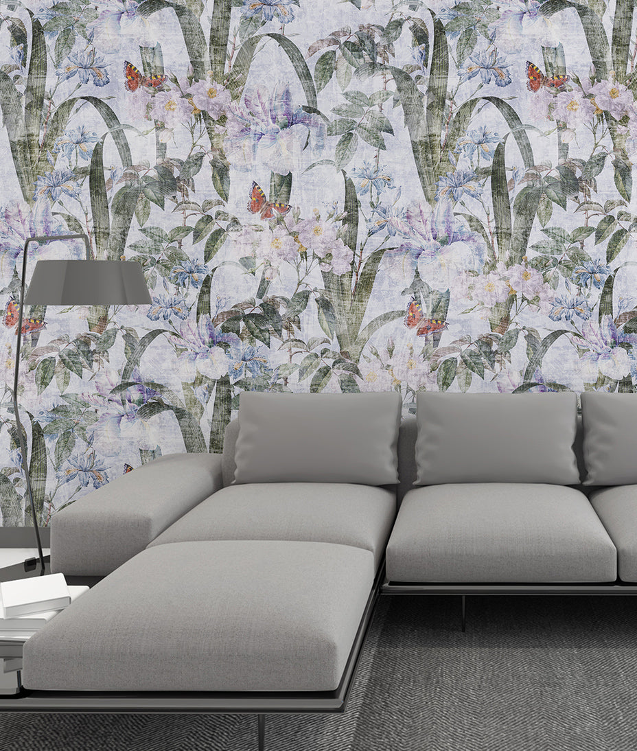 Patrón Floral Fresco Grunge