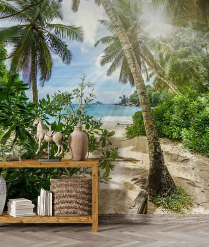 Paisaje Playa y Palmeras