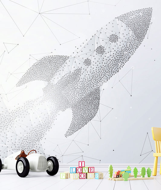 Rocket Launch Dots & Poligons