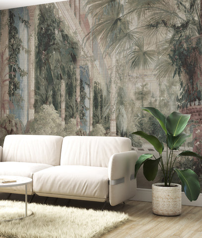 Acuarela Jardín Interior