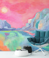 Pintura Paisaje Atardecer Neón