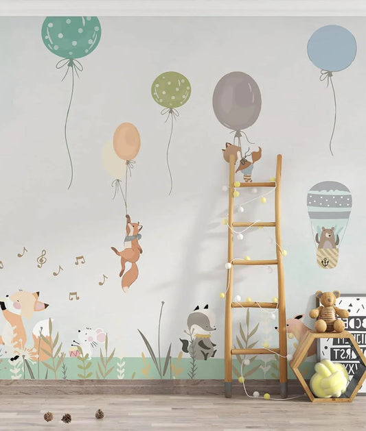 Paisaje Globos y Animalitos
