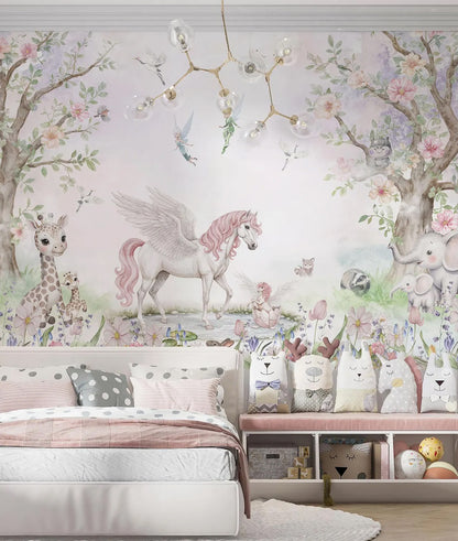 Hadas del Bosque y Unicornio
