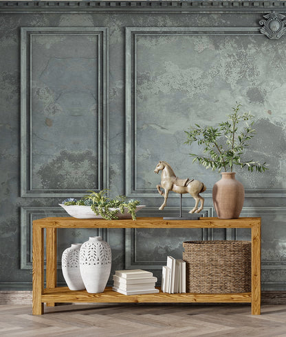 Grunge French Panel - Greenish Grey