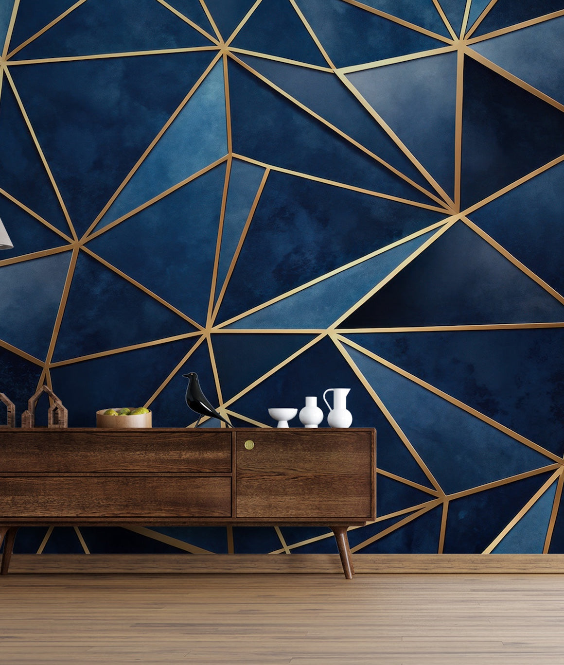 Polygonos Azules con Dorado