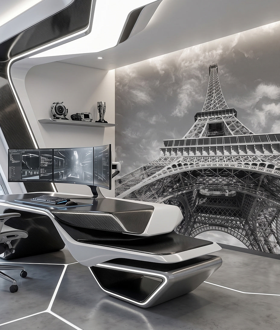 Majestic Eiffel Tower Two Versions