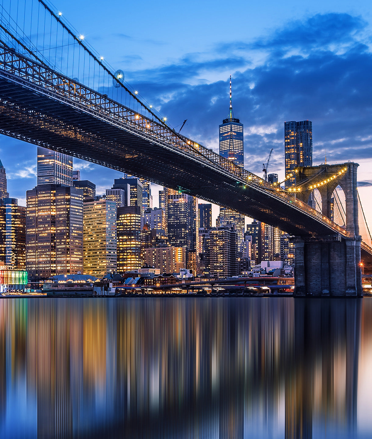 Brooklyn Bridge and New York Skyline
