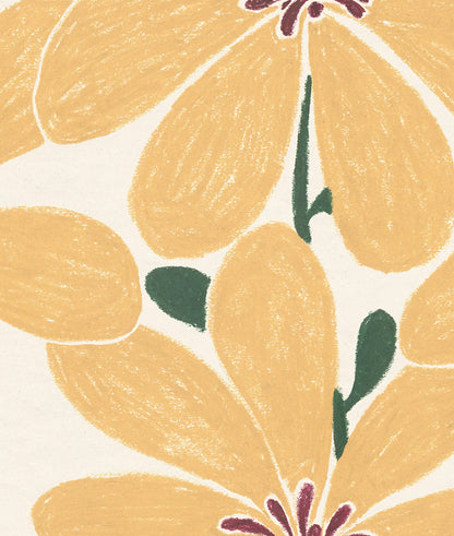 Ilustración Flores Amarillas Gigantes