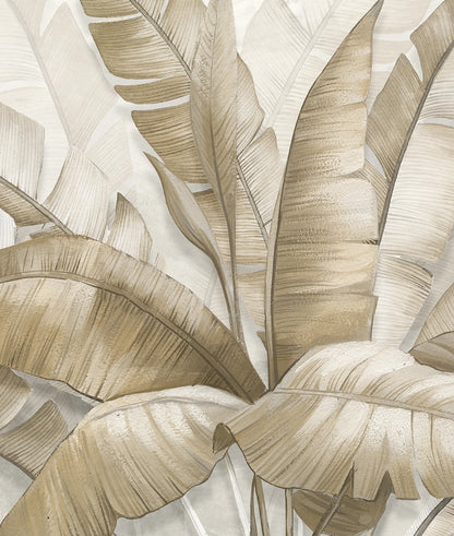 Hojas Planta Tropical Beige