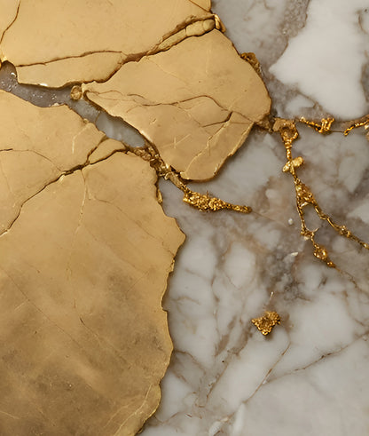 Mármol Carrara Y Oro