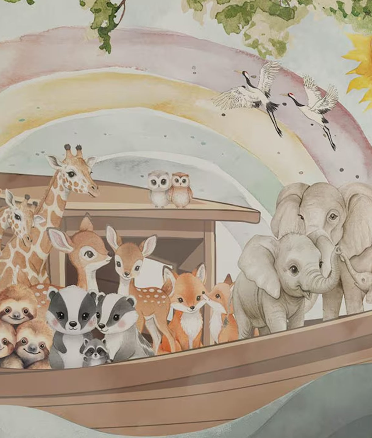 Ilustración Arca de Noé Infantil