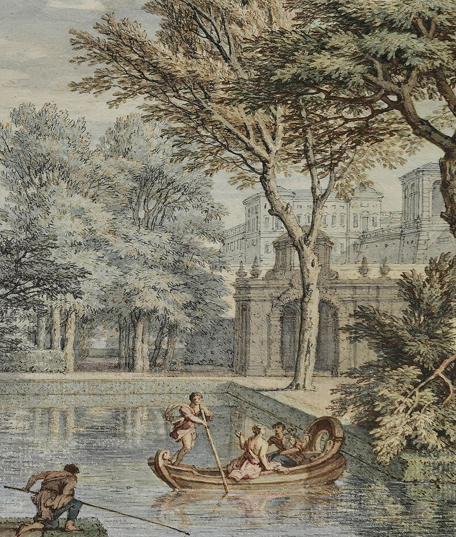 Vintage Landscape Classical Fountain