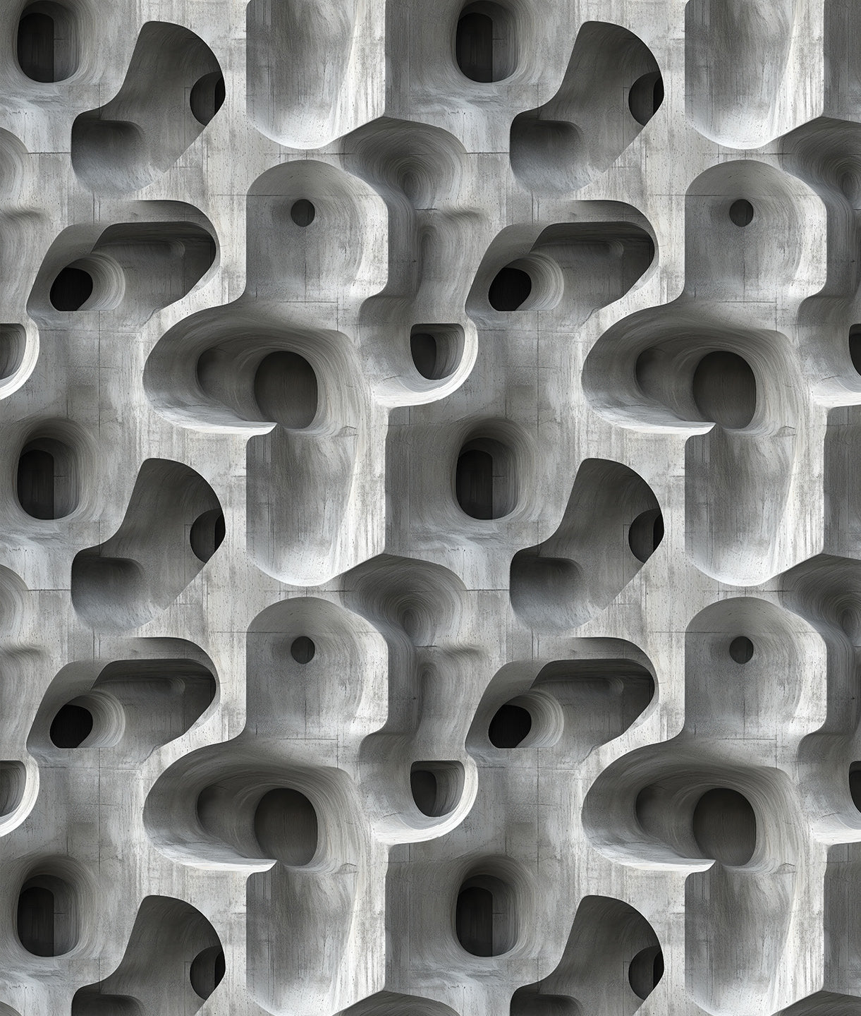 Concreto Brutalista Orgánico Efecto 3D