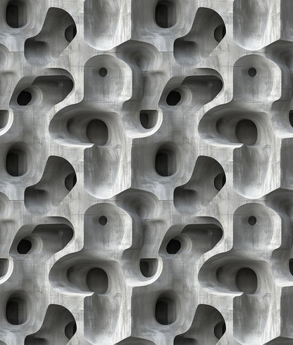 Concreto Brutalista Orgánico Efecto 3D