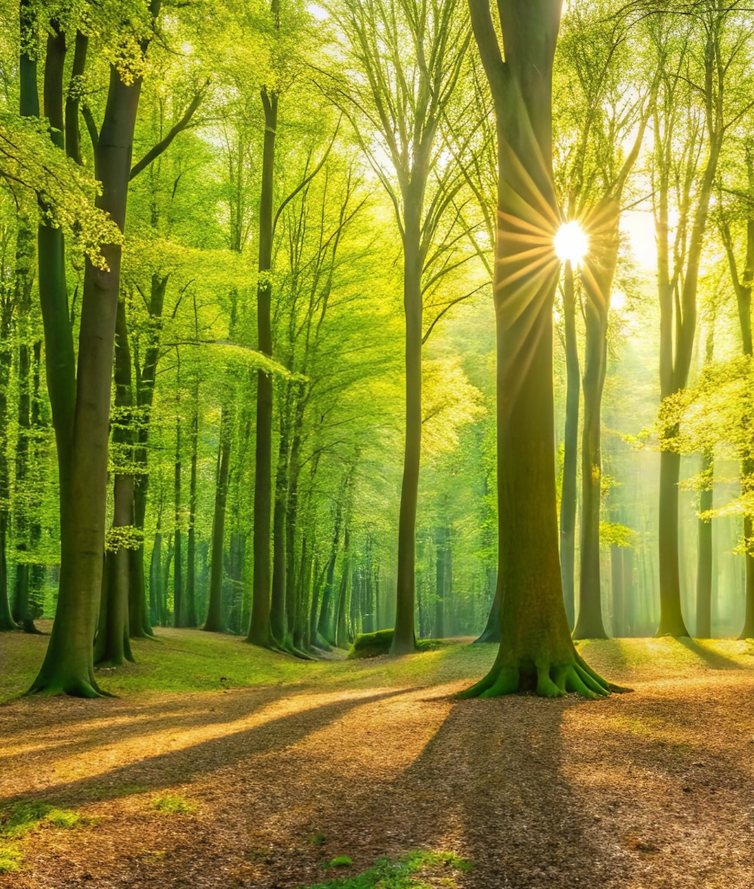 Bosque y Rayos del Sol