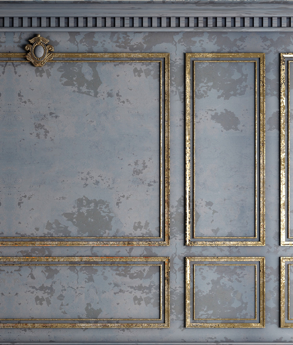 Grunge French Panel - Grey Gold