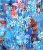 Textura Botánica Azul Grunge