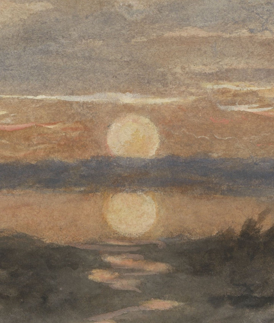 Watercolor Landscape Sunset