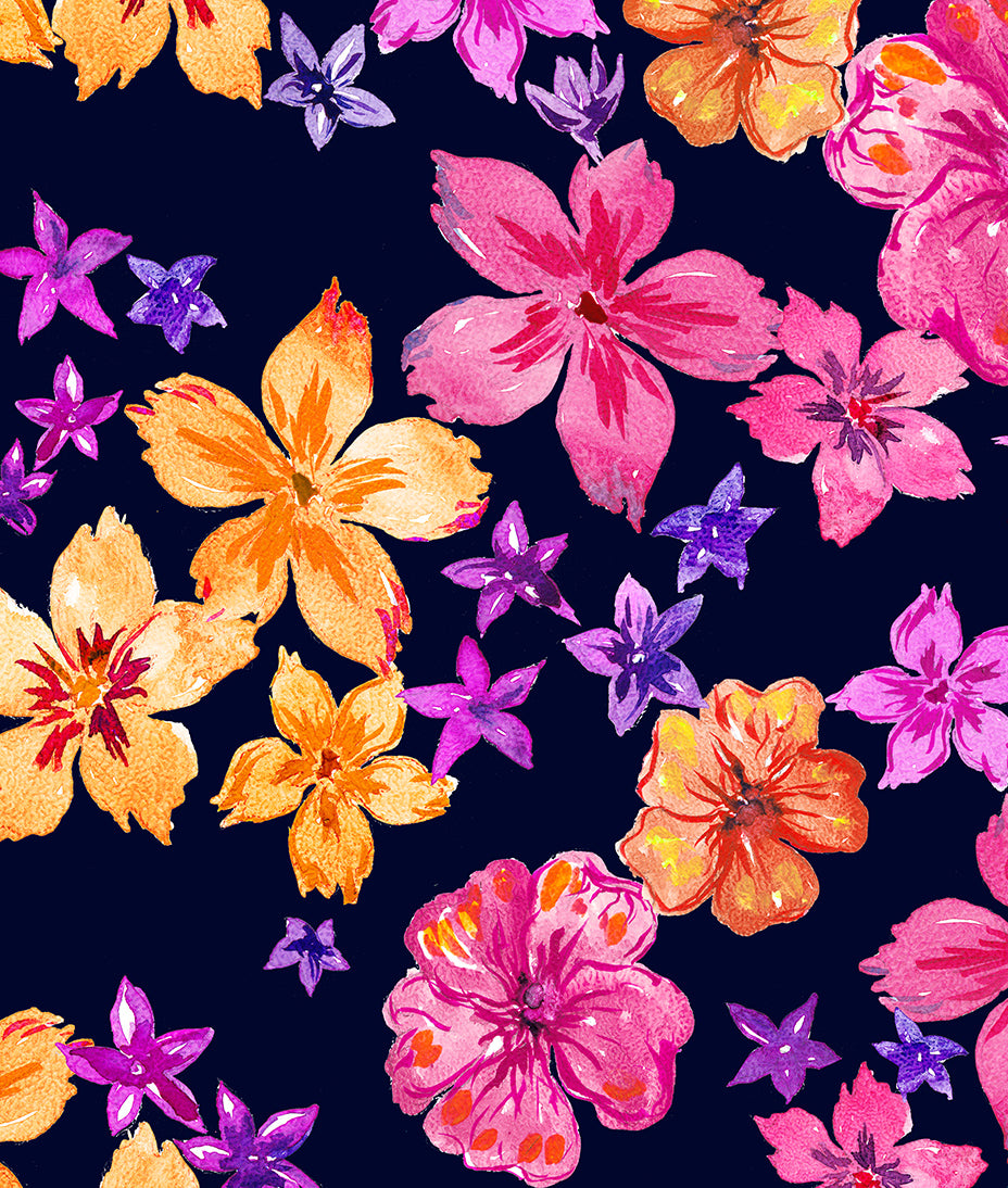 Patrón Floral Colores Vivos