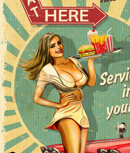 50's Retro Fast Food Girl