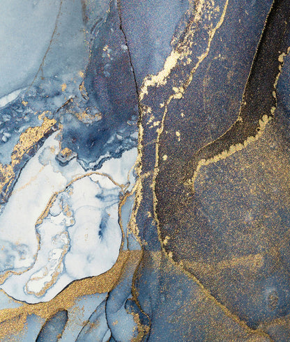 Mármol Liquido Abstracto Azul
