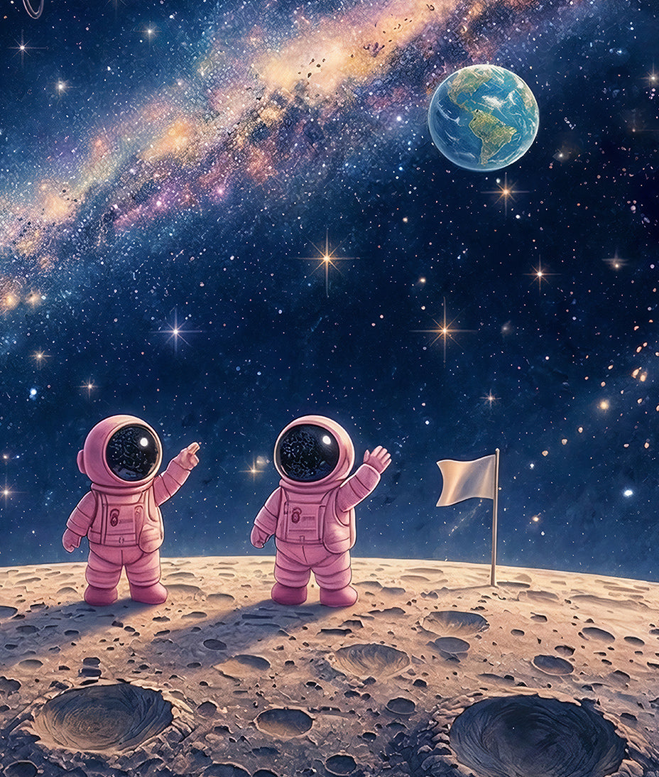 Astronautas en La Luna