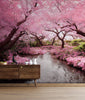 Cherry Blossom Trees and River