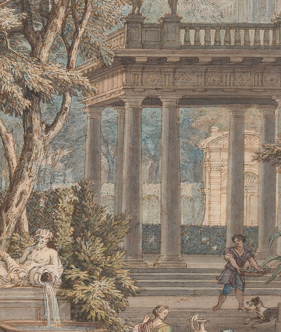 Vintage Mythological Landscape