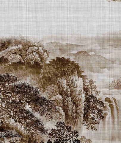 Sepia Oriental Painting