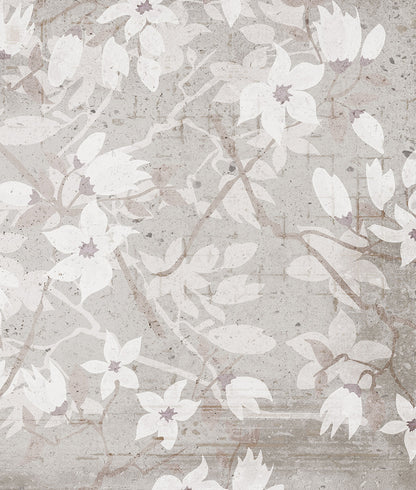 Flores sobre Concreto Estampado