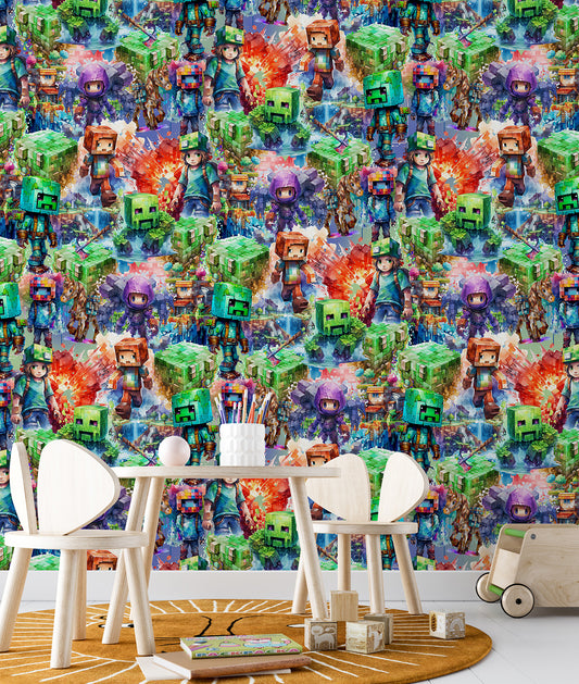 Minecraft Action Background