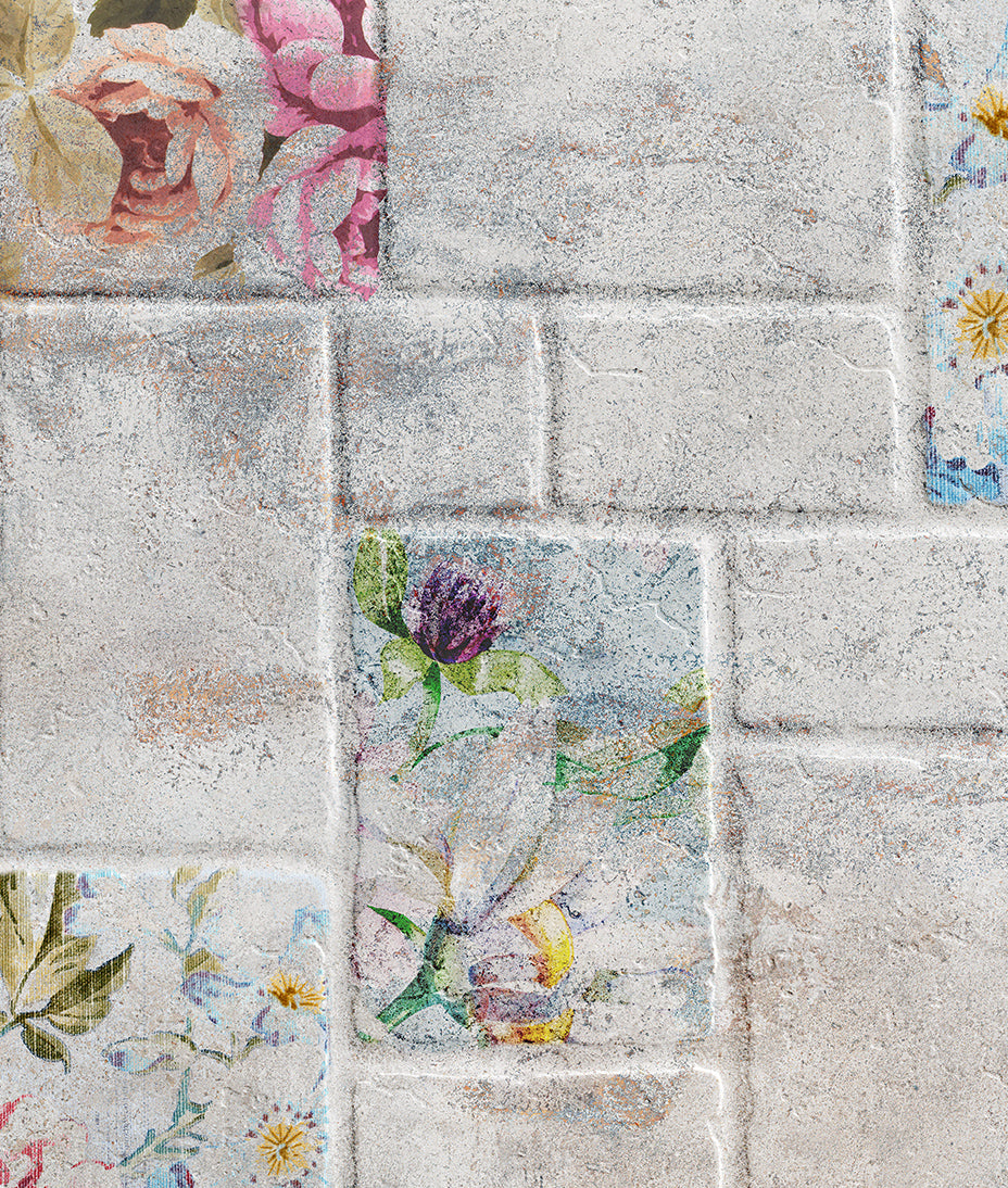 Mosaicos Flores Piedra III
