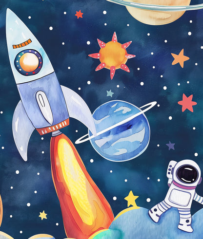 Space Rocket and Planets