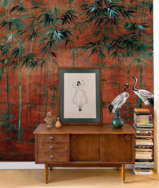 Garzas en Bosque de Bamboo - Sunset