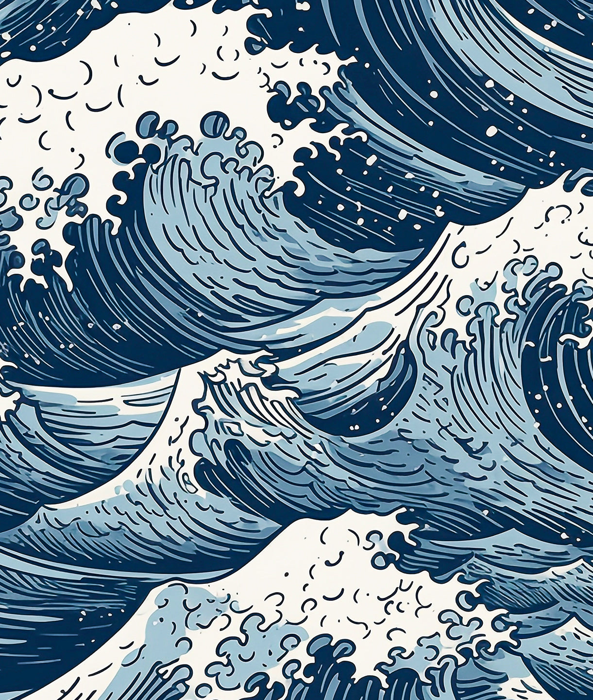 Patrón Dibujo Olas Marinas