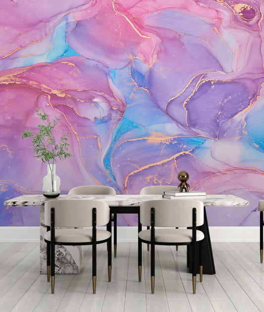 Marmoleado Rosa y Celeste