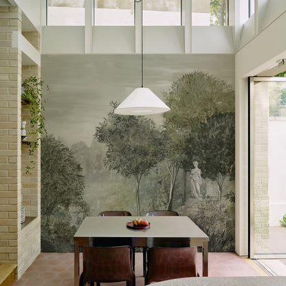 Pintura Fresco Estatua en Jardín
