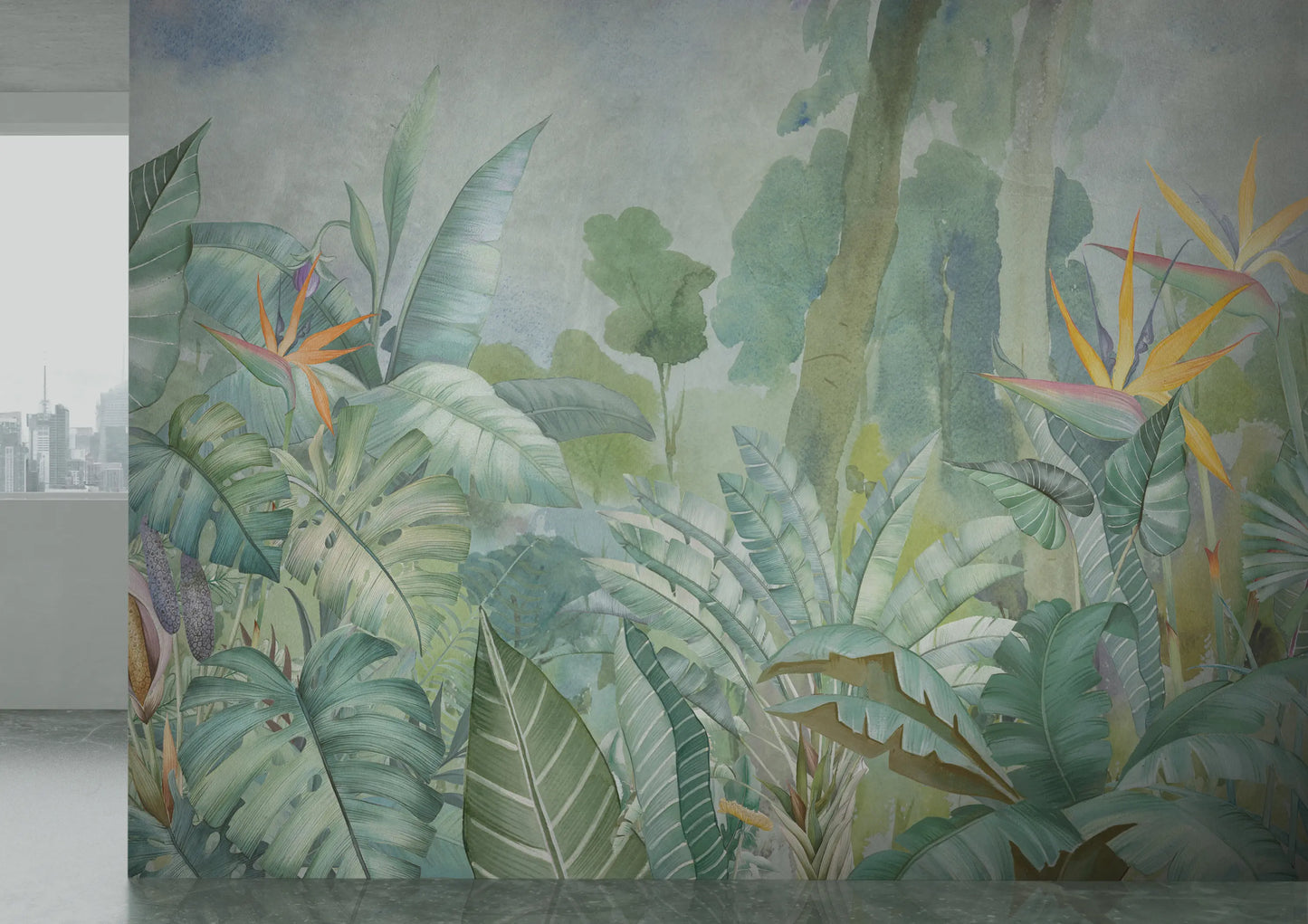 Acuarela Jardín Tropical